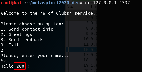 Metasploit Community CTF 2020 (Dec) Write-up: 9-of-clubs (port 1337)